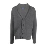 Merino Wol Vest Grijs Sweater Drumohr , Gray , Heren