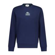 Sweatshirt met Logo-Print Lacoste , Blue , Dames