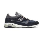 Blauwe Stoffen en Leren Sneakers New Balance , Multicolor , Heren