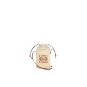 Vierkante zak Palma de Iraca Loewe , Beige , Dames