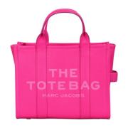 Stijlvol Logo Print Leren Tote Tas Marc Jacobs , Pink , Dames