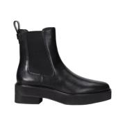 Klassieke Leren Laarzen Ralph Lauren , Black , Dames