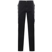 Slim-Fit Broek voor Moderne Man Stone Island , Black , Heren