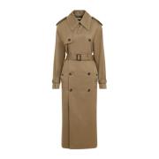 Neutrale Trenchcoat Aw24 Saint Laurent , Beige , Dames