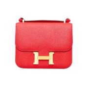 Pre-owned Leather crossbody-bags Hermès Vintage , Red , Dames