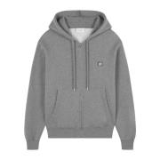 Grijze Hoodie met Rits Maison Kitsuné , Gray , Heren