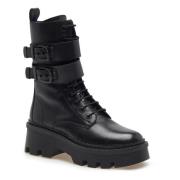 Zwarte Veterschoenen voor Vrouwen Apepazza , Black , Dames