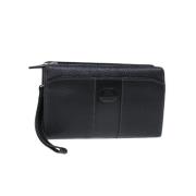 Pre-owned Leather clutches Burberry Vintage , Black , Dames