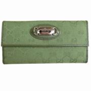 Pre-owned Canvas wallets Gucci Vintage , Green , Dames