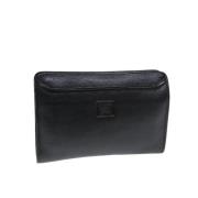 Pre-owned Leather clutches Burberry Vintage , Black , Dames