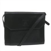 Pre-owned Leather shoulder-bags Burberry Vintage , Black , Dames