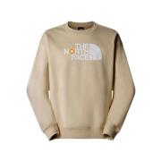 Logo Print Sweater The North Face , Beige , Heren