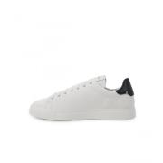 Leren Logo Sneakers Verhoog Stijl Armani , White , Heren