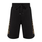 Zwarte Casual Shorts voor Mannen Versace Jeans Couture , Black , Heren