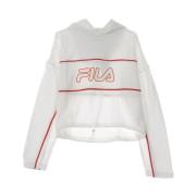 Cropped Hooded Sweatshirt Romy Top Fila , White , Dames