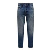 Cropped Denim Jeans voor Mannen Only & Sons , Blue , Heren