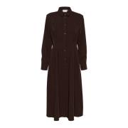 Elegante Overhemdjurk met Vrouwelijke Silhouet Gestuz , Brown , Dames