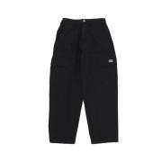 Zwarte Cargo Broek met Zakken Obey , Black , Heren