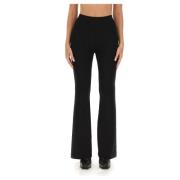 Ribgebreide Wijde Broek Stella McCartney , Black , Dames