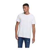 Basis Korte Mouw Tee Jack & Jones , White , Heren