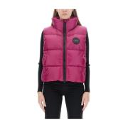 Logo Donsvest voor Vrouwen Canada Goose , Pink , Dames