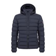 Blauwe Winterjas met Afneembare Capuchon Colmar , Blue , Heren