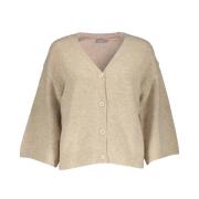 Gezellige V-hals Vest Geisha , Beige , Dames