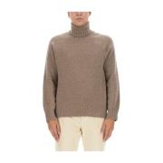 Luxe Turtleneck Gebreide Kleding voor Mannen Ermenegildo Zegna , Beige...