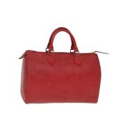 Pre-owned Leather handbags Louis Vuitton Vintage , Red , Dames