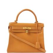 Pre-owned Canvas handbags Hermès Vintage , Orange , Dames