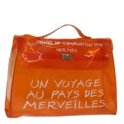 Pre-owned Canvas handbags Hermès Vintage , Orange , Dames