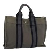 Pre-owned Canvas handbags Hermès Vintage , Green , Dames