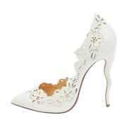 Pre-owned Leather heels Christian Louboutin Pre-owned , White , Dames