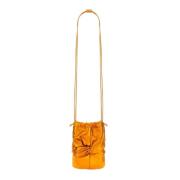 Luxe Mini Tas van Lamsvacht Hereu , Orange , Dames