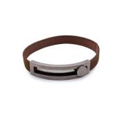 Pre-owned Leather bracelets Hermès Vintage , Gray , Dames