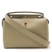 Pre-owned Leather shoulder-bags Fendi Vintage , Beige , Dames