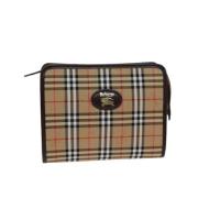 Pre-owned Canvas clutches Burberry Vintage , Beige , Dames