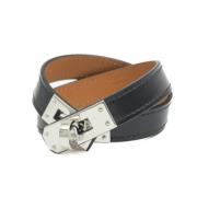 Pre-owned Leather bracelets Hermès Vintage , Black , Dames