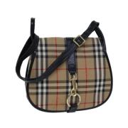 Pre-owned Canvas shoulder-bags Burberry Vintage , Beige , Dames