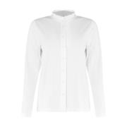 Ruche Kraag Jersey Blouse Bloomings , White , Dames