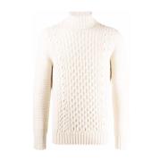 Chunky Turtleneck Sweater in Wit Drumohr , White , Heren