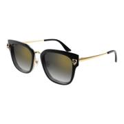 Ct0508S 001 Sunglasses Cartier , Black , Dames