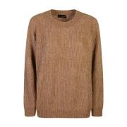 Bruine Gebreide Sweater Aw24 Roberto Collina , Brown , Dames