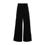 Wijde broeken voor vrouwen MM6 Maison Margiela , Black , Dames