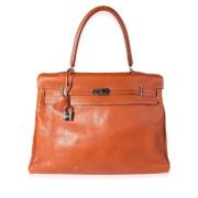 Pre-owned Leather handbags Hermès Vintage , Red , Dames