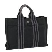 Pre-owned Canvas handbags Hermès Vintage , Black , Dames