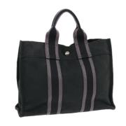 Pre-owned Canvas totes Hermès Vintage , Black , Dames