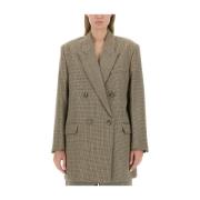 Oversized Wollen Blazer Jas Ami Paris , Brown , Dames