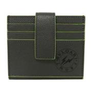 Pre-owned Leather wallets Bvlgari Vintage , Gray , Heren