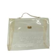 Pre-owned Canvas handbags Hermès Vintage , White , Dames